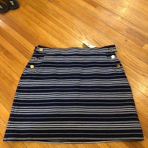 Loft Women's Skirt Size 8 Blue and White